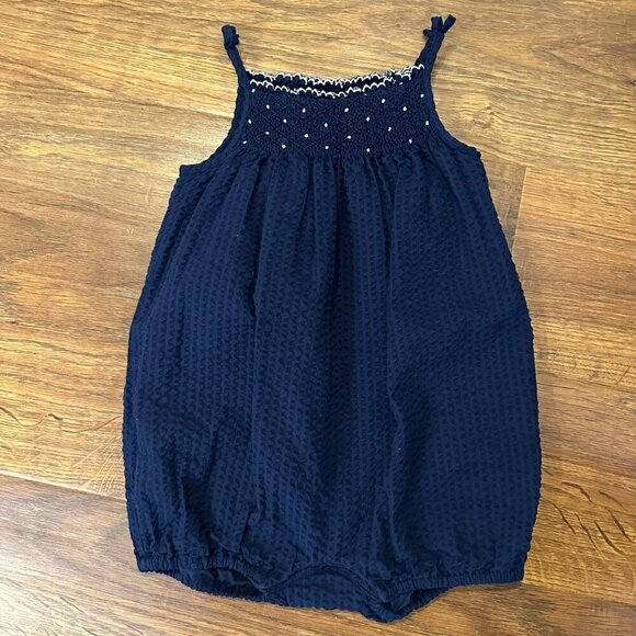Ralph Lauren hand smocked nautical romper - Picture 1 of 5